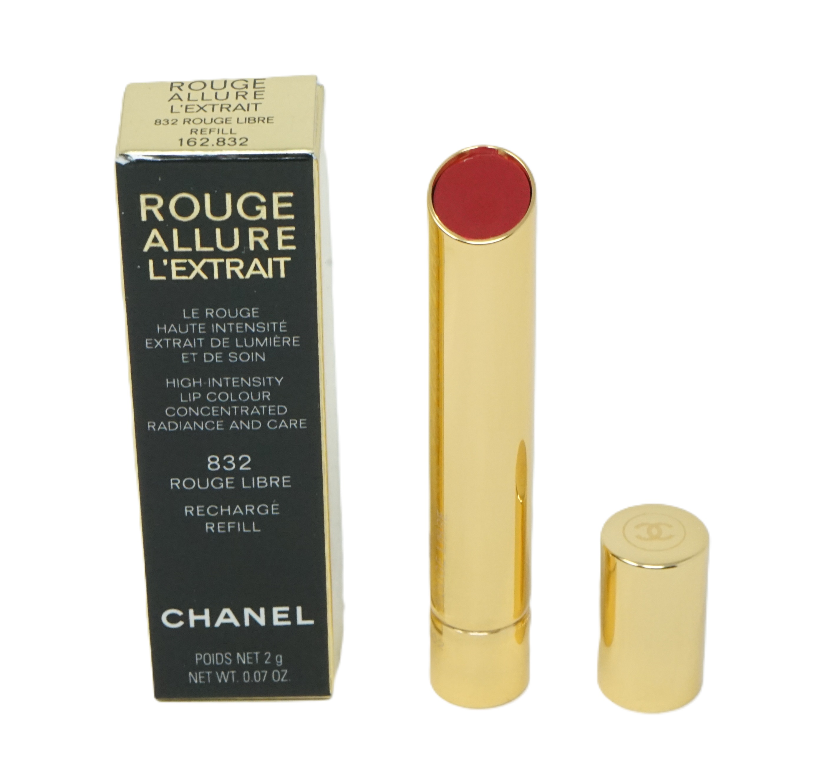 Chanel Rouge Allure L'Extrait nachfüllbare stift 832 Rouge Libre 2g