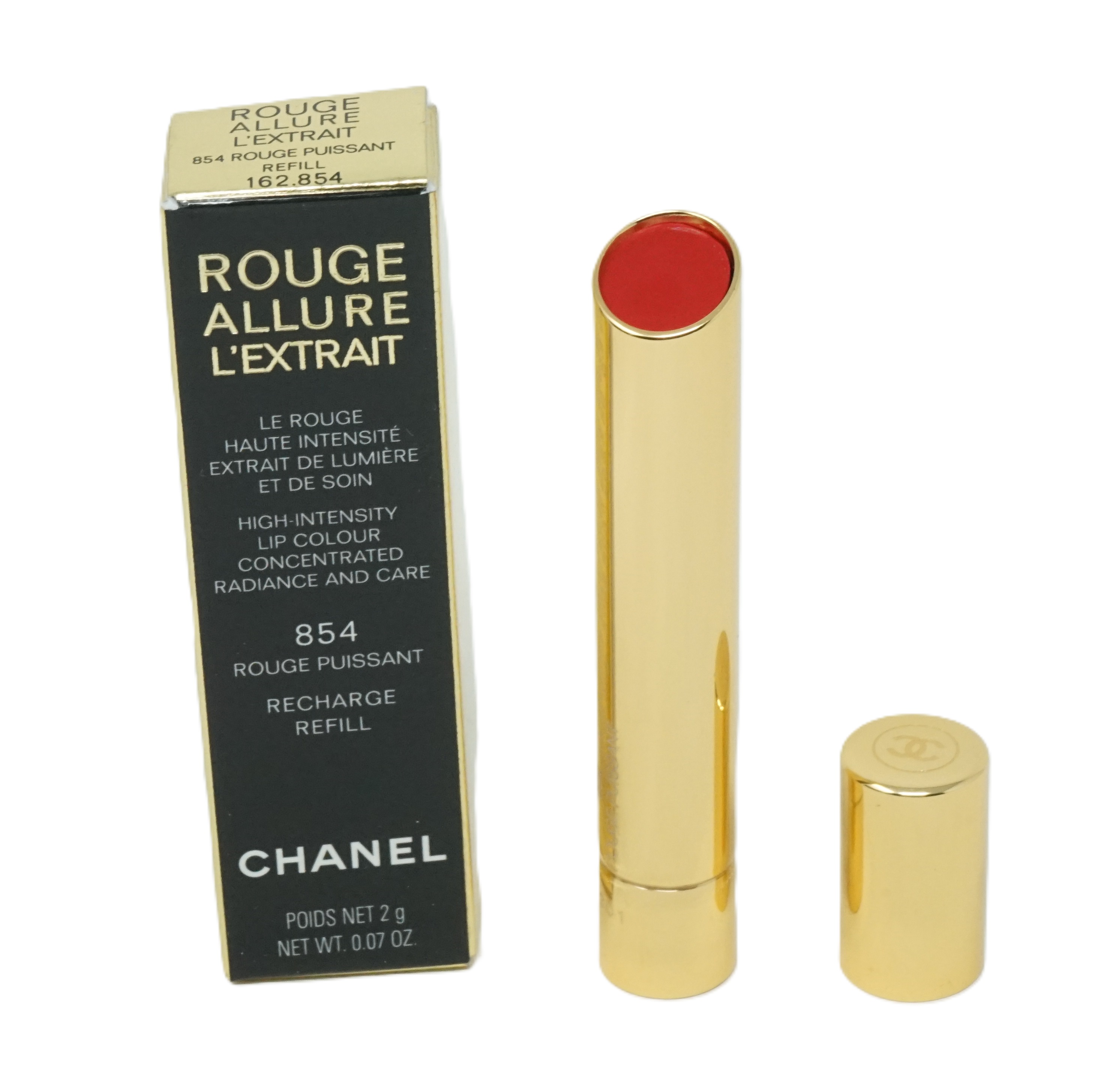 Chanel Rouge Allure L'Extrait nachfüllbare stift 854 Rouge Puissant 2g