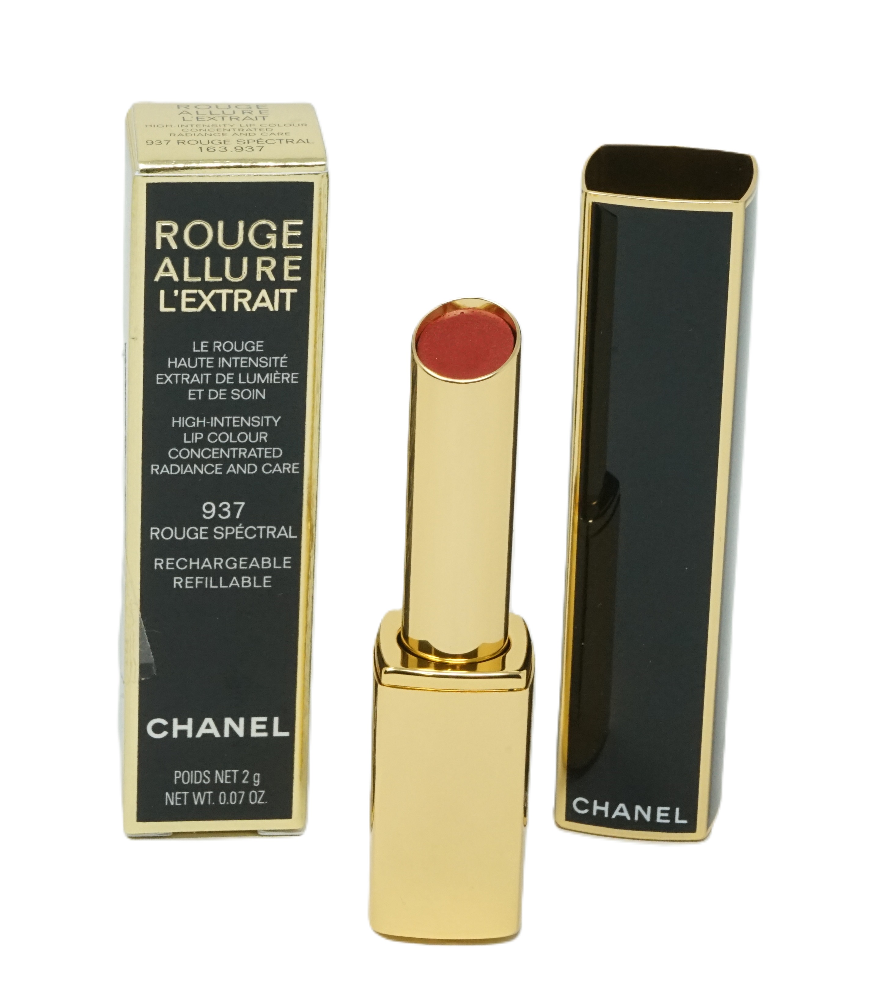 Chanel Rouge Allure L'Extrait  high-intensity lip colour 937 Rouge Spectral  refillable 2g