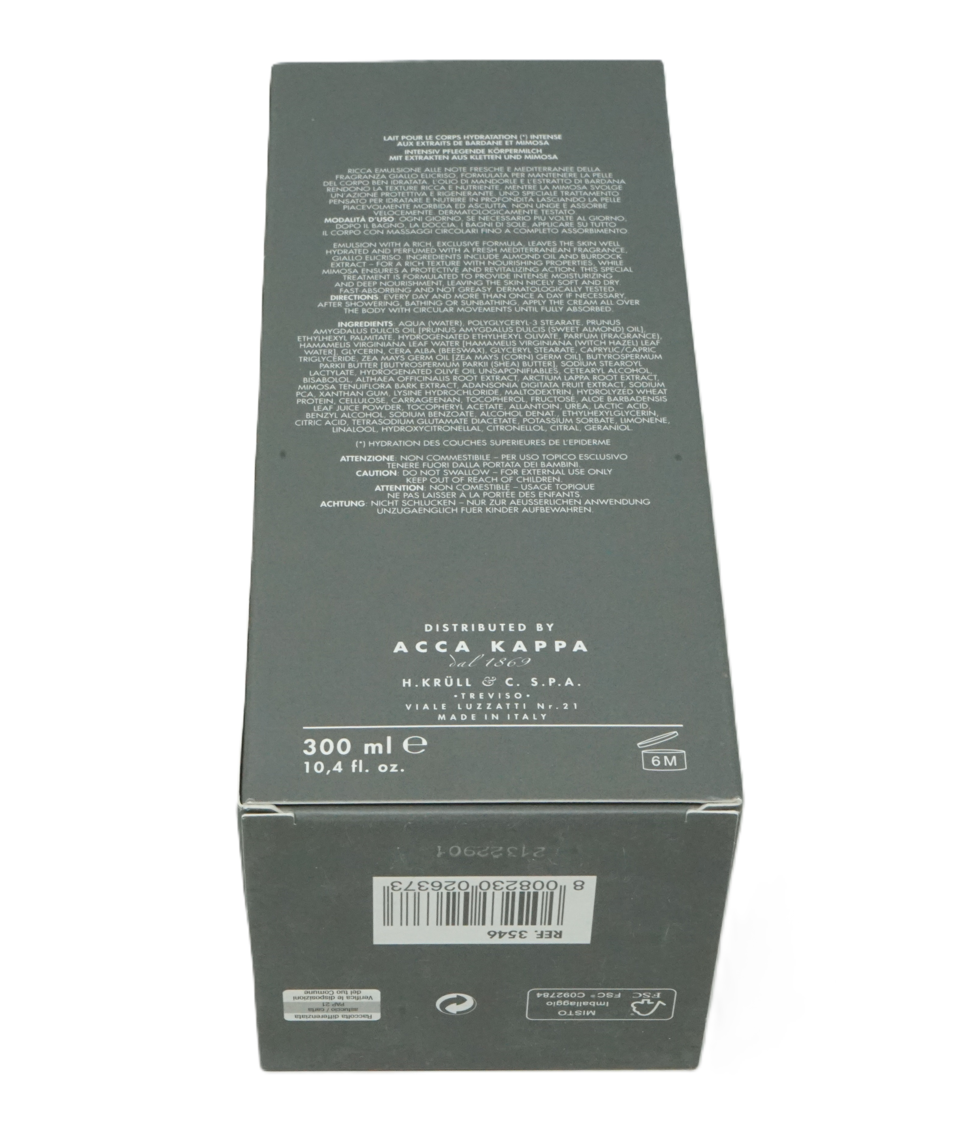 Acca Kappa Giallo Elicriso Burdock and Mimosa Body Lotion 300 ml