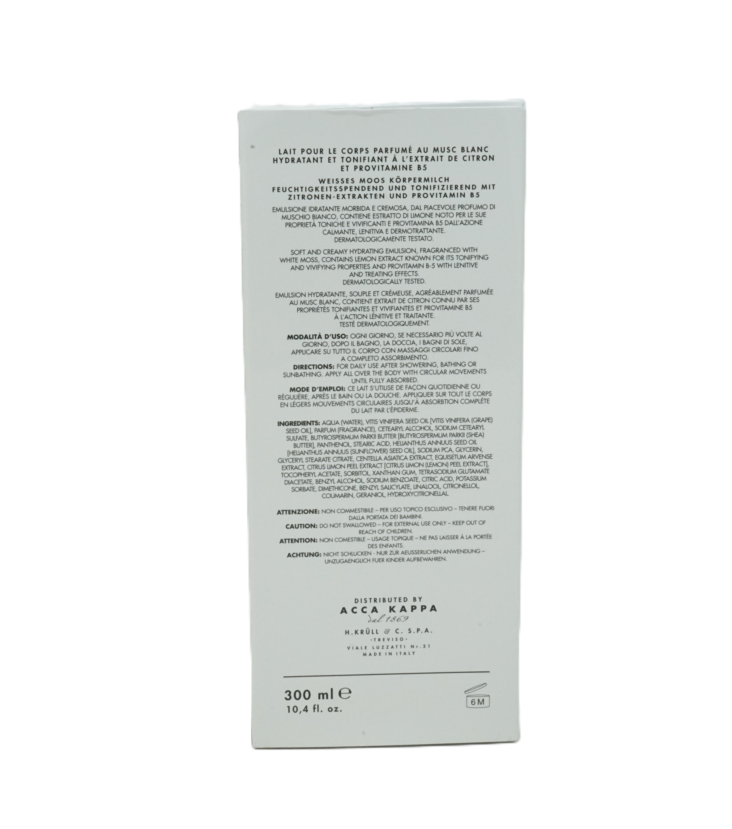 Acca Kappa Muschio Bianco White Moss Body Lotion 300 ml