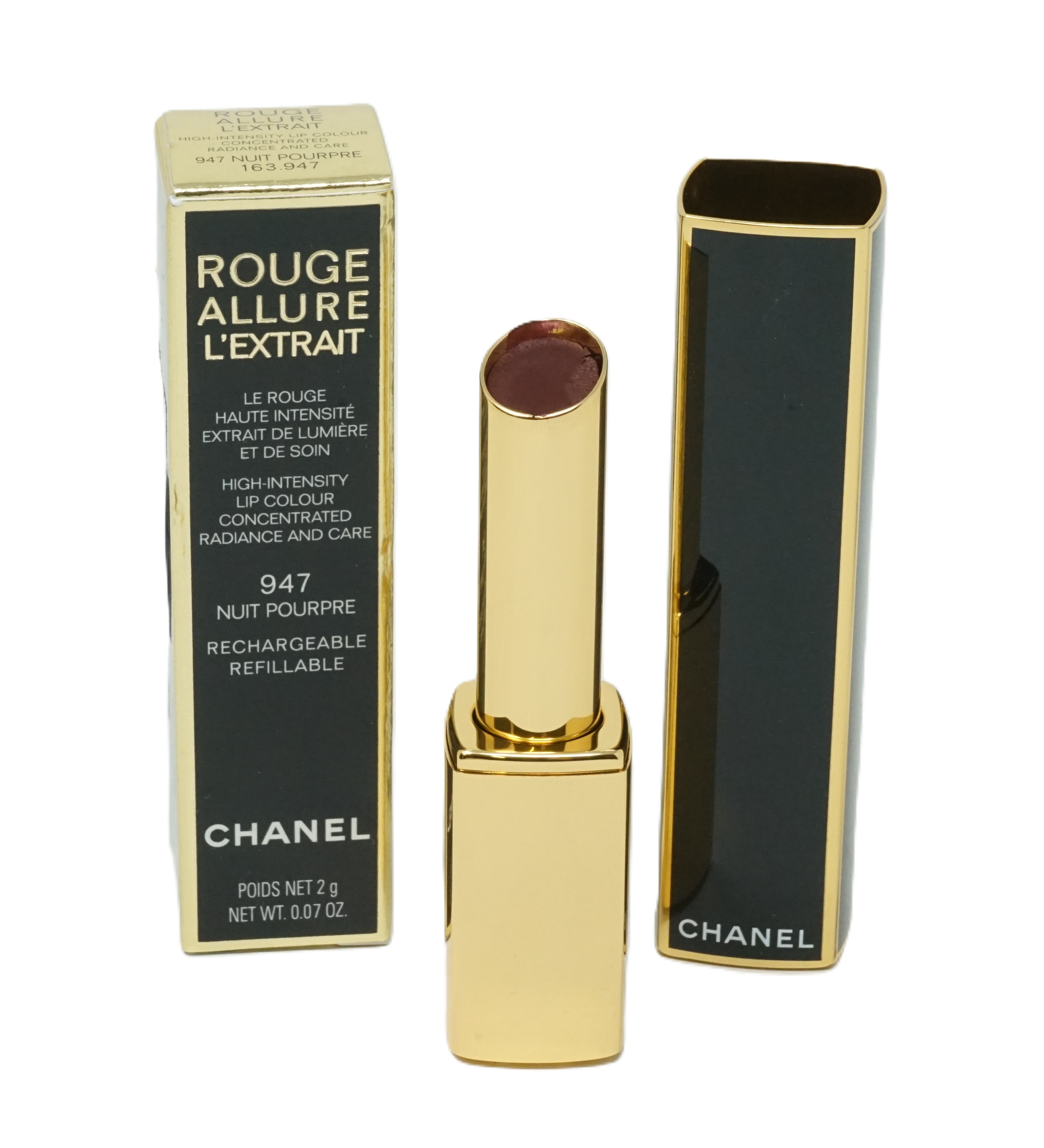 Chanel Rouge Allure L'Extrait  high-intensity lip colour 947 Nuit Pourpre refillable 2g