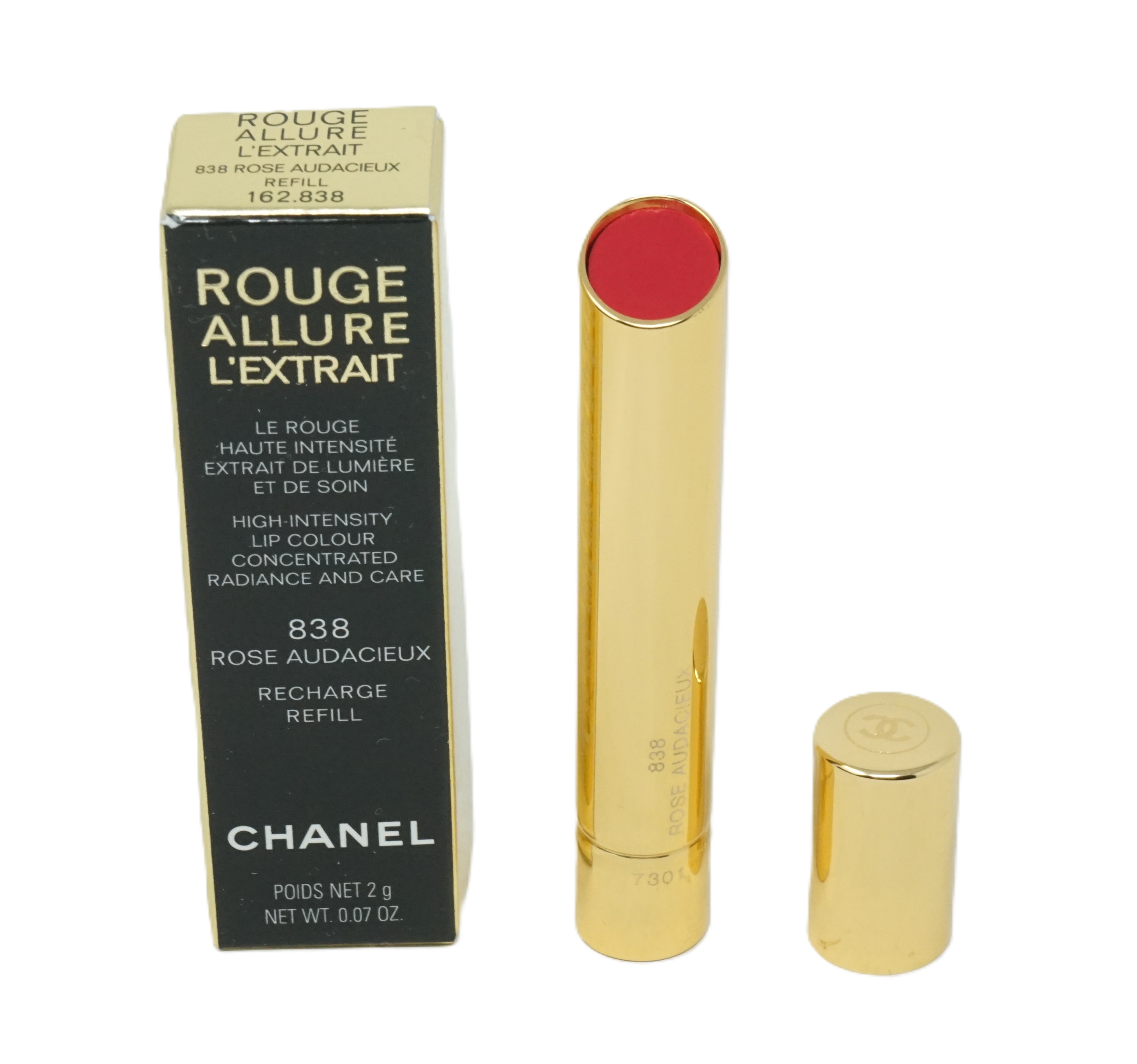 Chanel Rouge Allure L'Extrait nachfüllbare stift 838 Rose Audacieux 2g