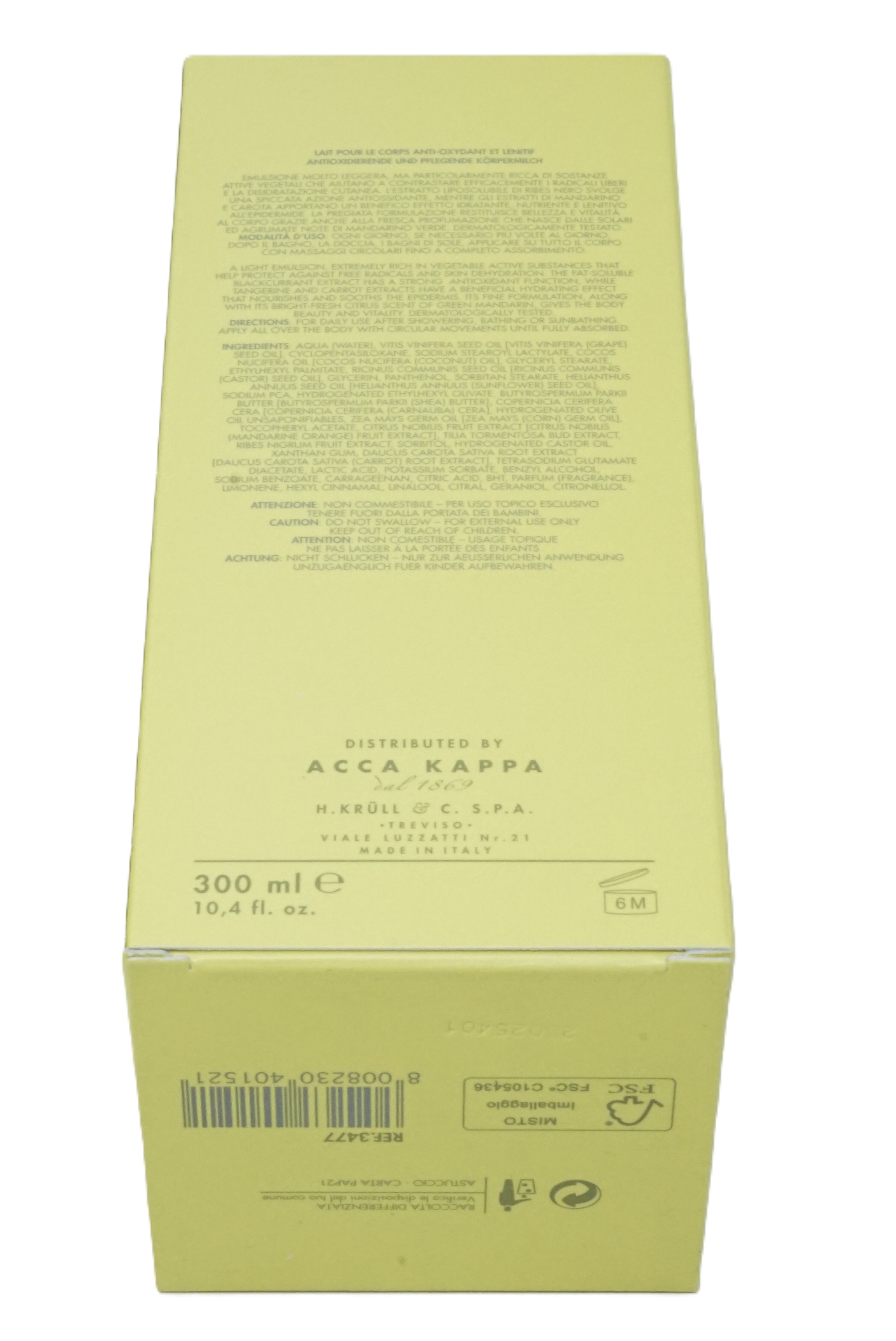 Acca Kappa Green Mandarin Body Lotion 300 ml