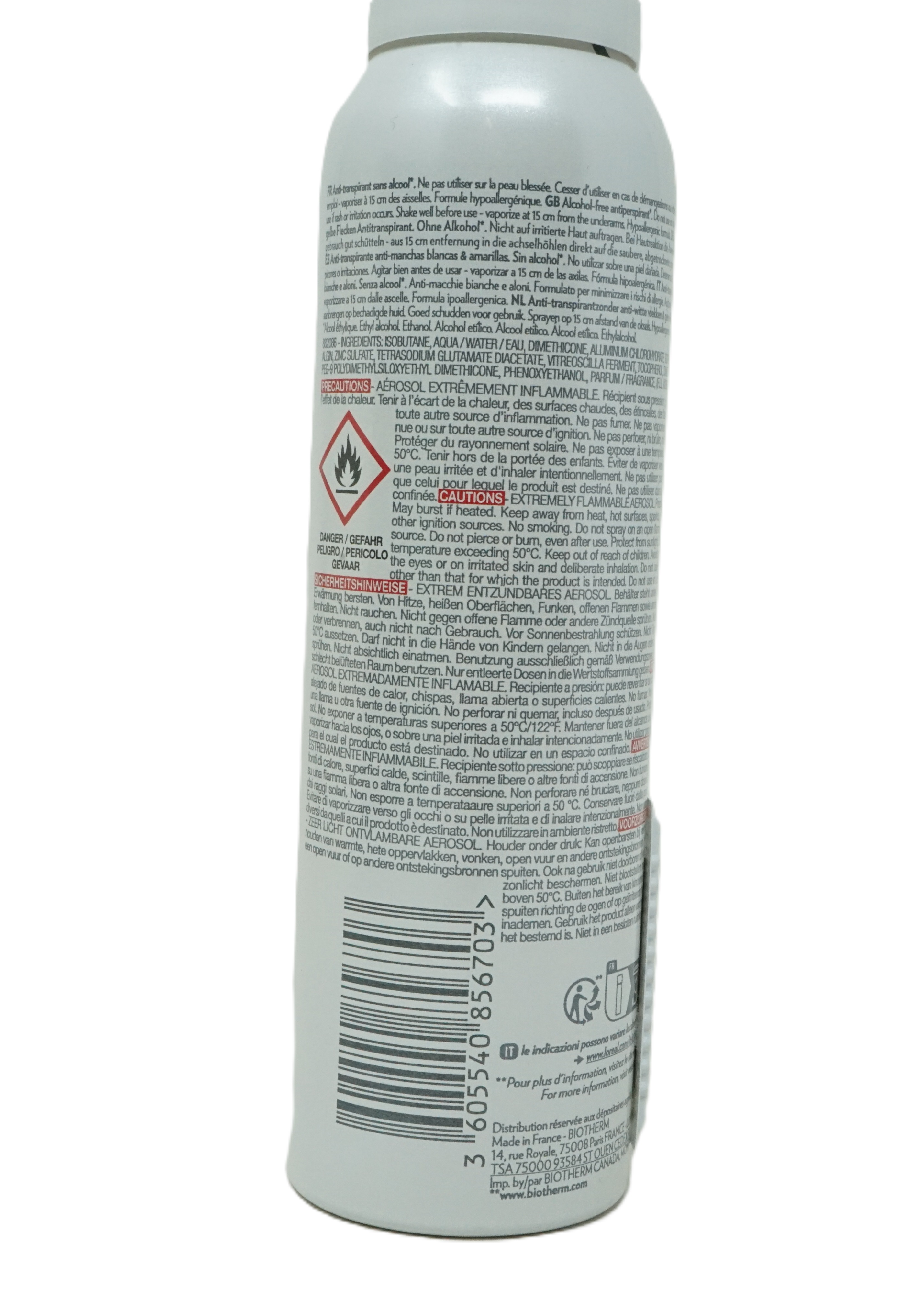Biotherm Deo Pure Invisible Antiperspirant Spray 150 ml