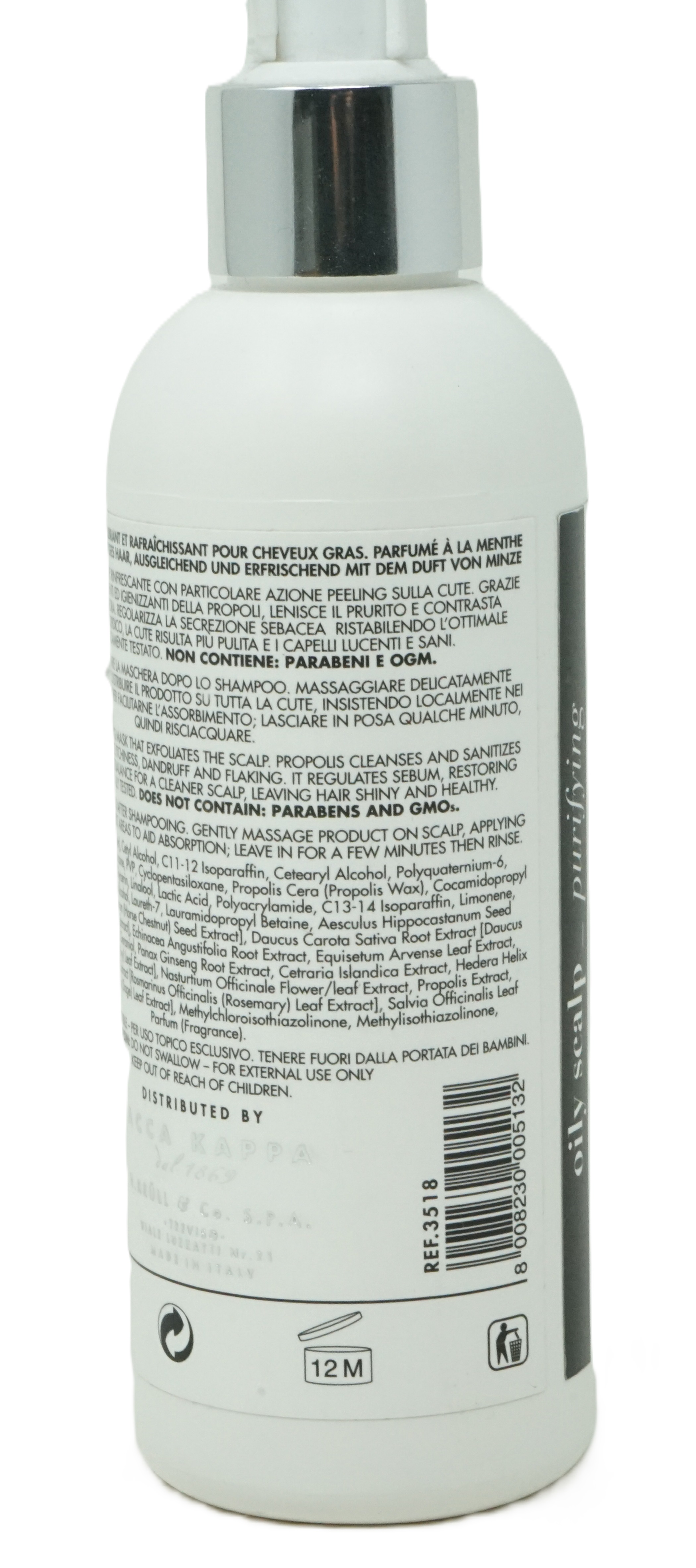 Acca Kappa Exfoliating Mask oily scalp Mint scented 200 ml