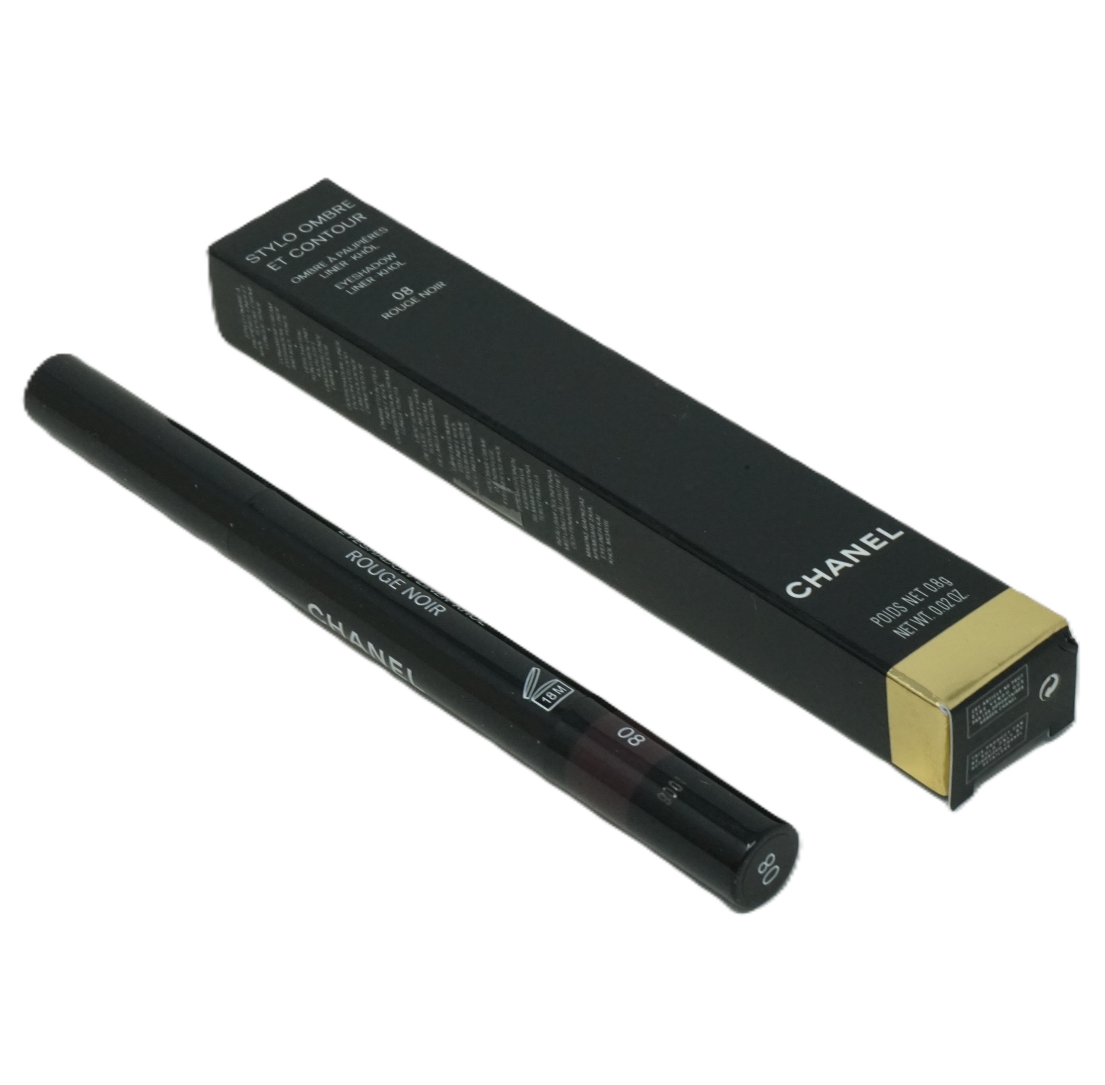 Chanel Stylo Ombre Et Contour Lidschatten Stift 0,8g Rouge Noir 08