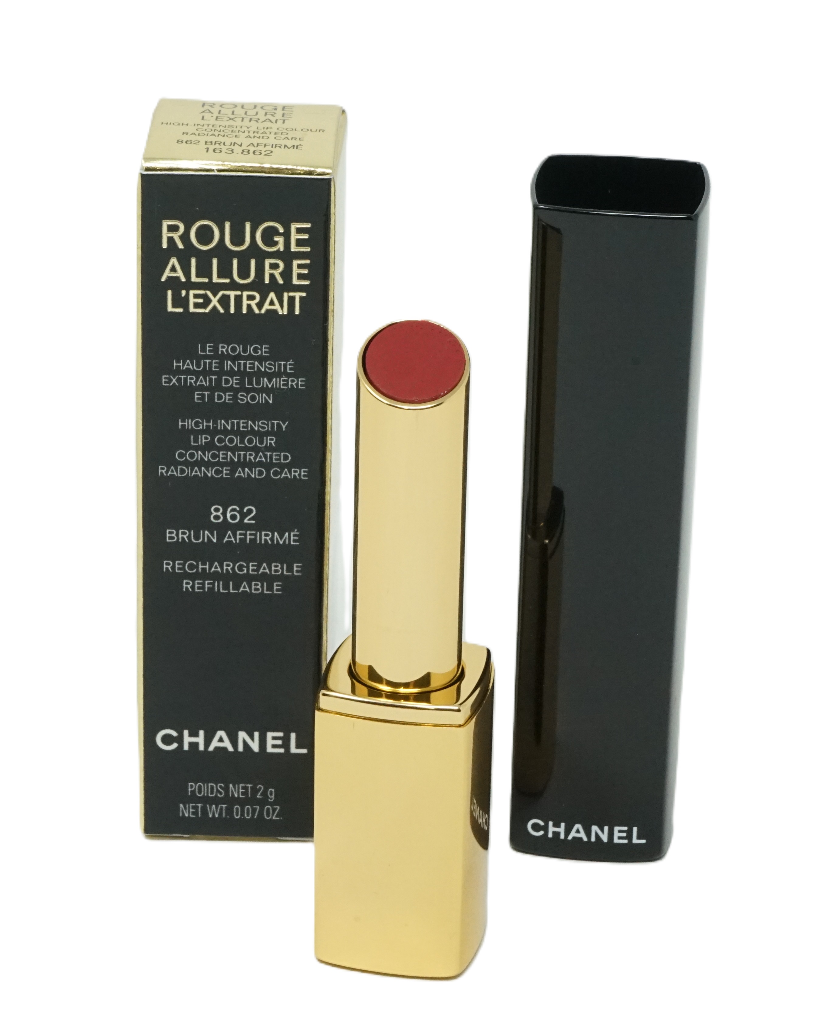 Chanel Rouge Allure L'Extrait  high-intensity lip colour 862 Brun Affirme refillable 2g