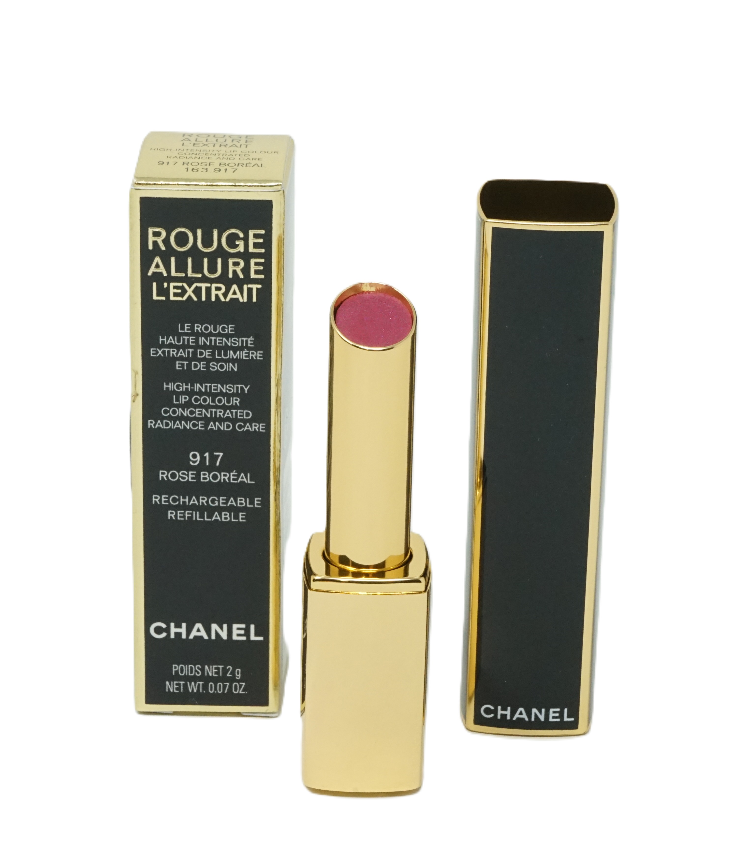 Chanel Rouge Allure L'Extrait  high-intensity lip colour 917 Rose Boreal refillable 2g