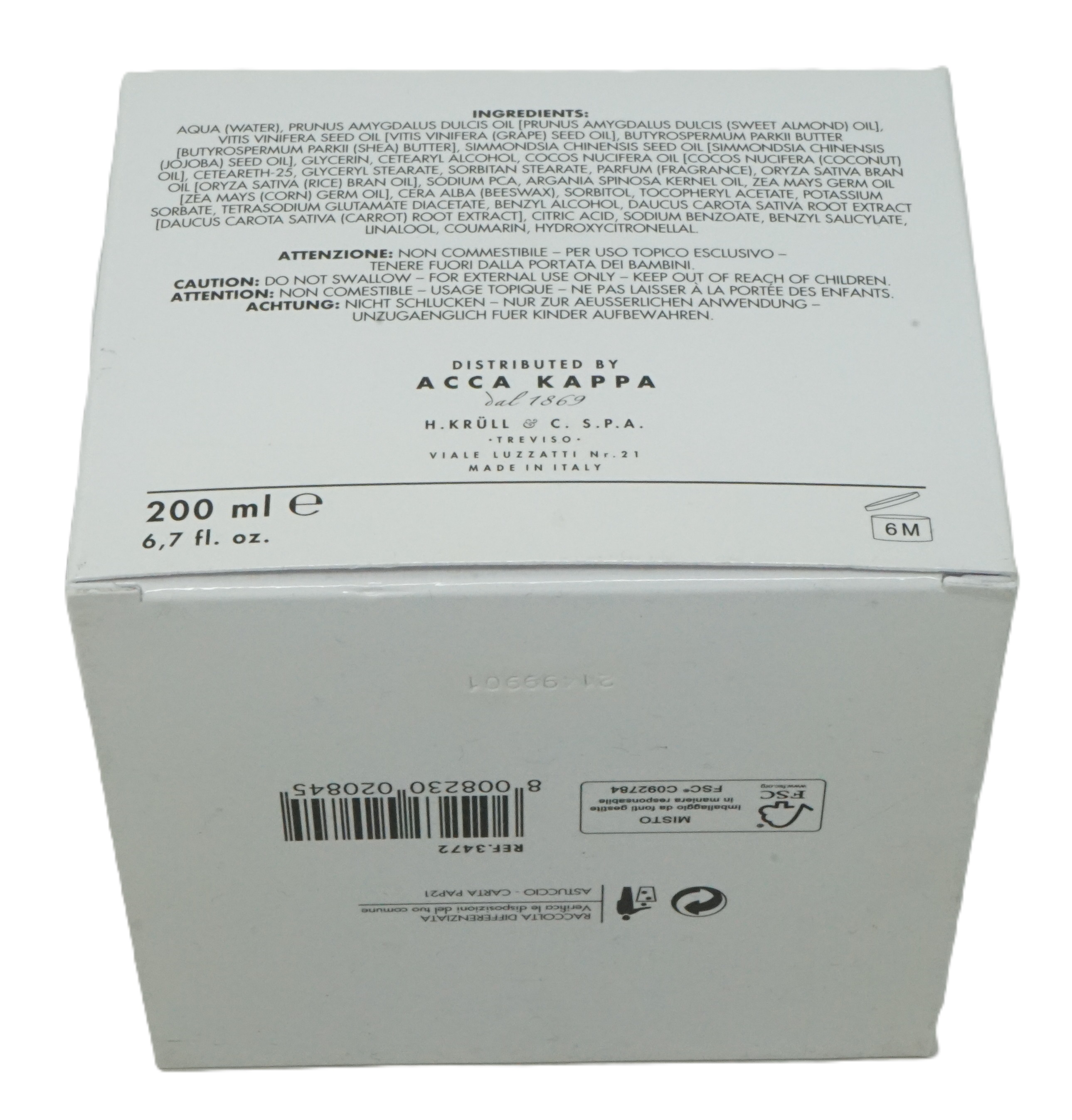 Acca Kappa Muschio Bianco Body Butter 200 ml