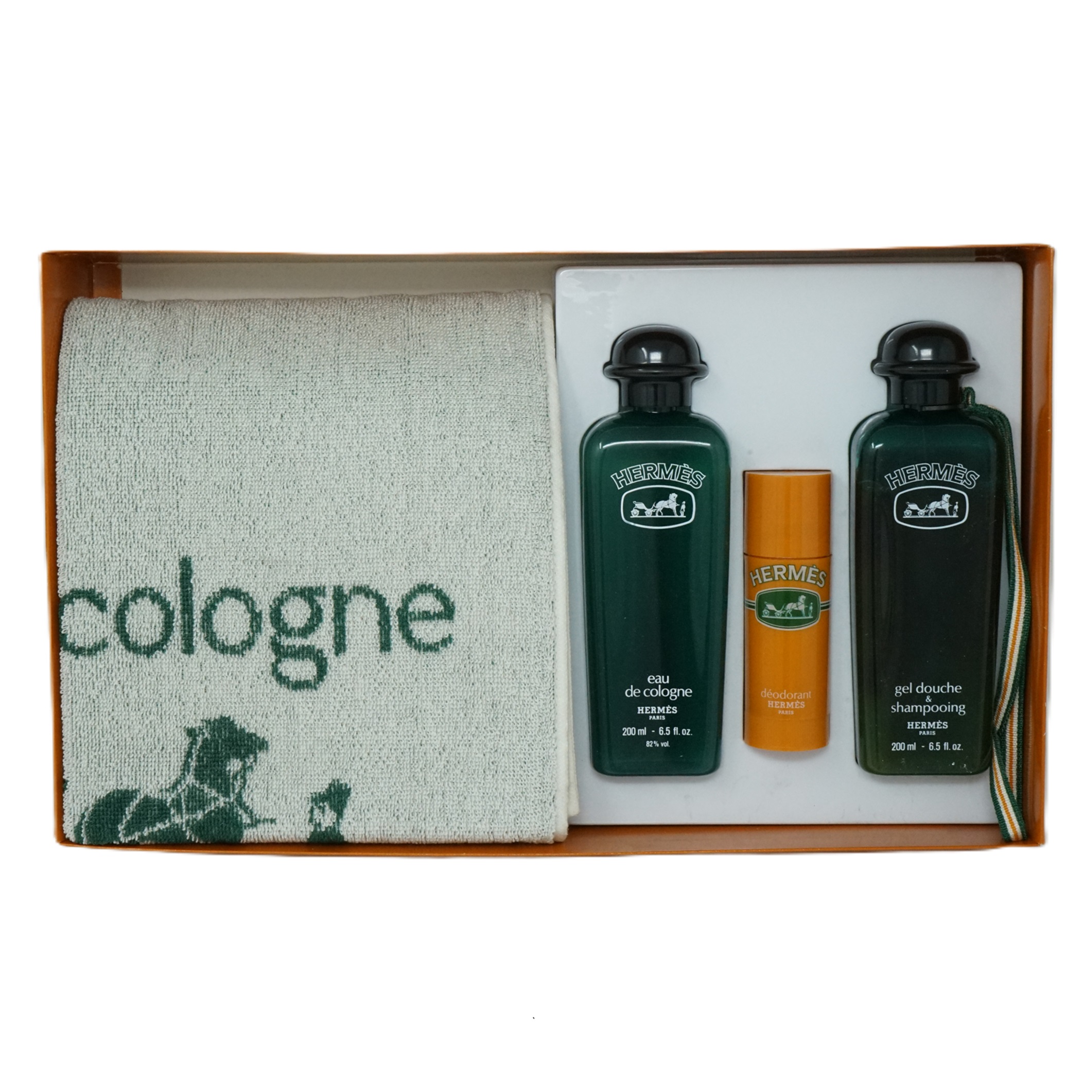 Hermes Eau de Cologne 200 ml + Shampoo Gel 200 ml + Handtuch