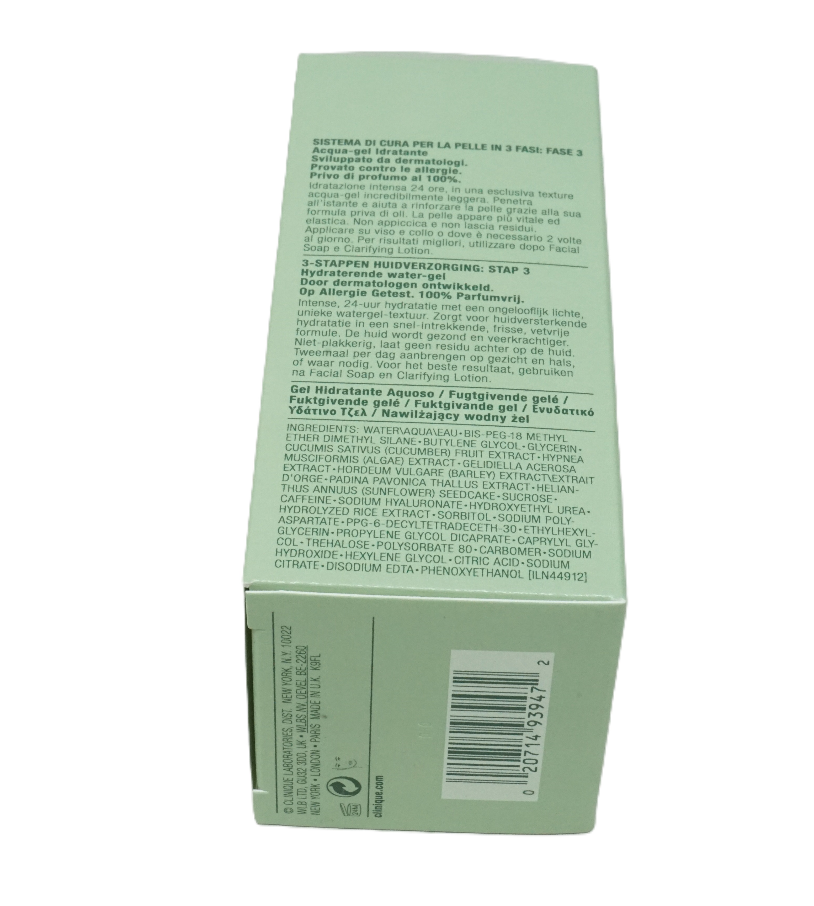Clinique dramatically different hydrating jelly Anti-Pollution all skin types 125ml